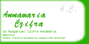 annamaria czifra business card