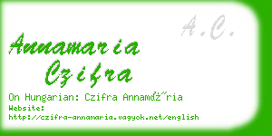 annamaria czifra business card